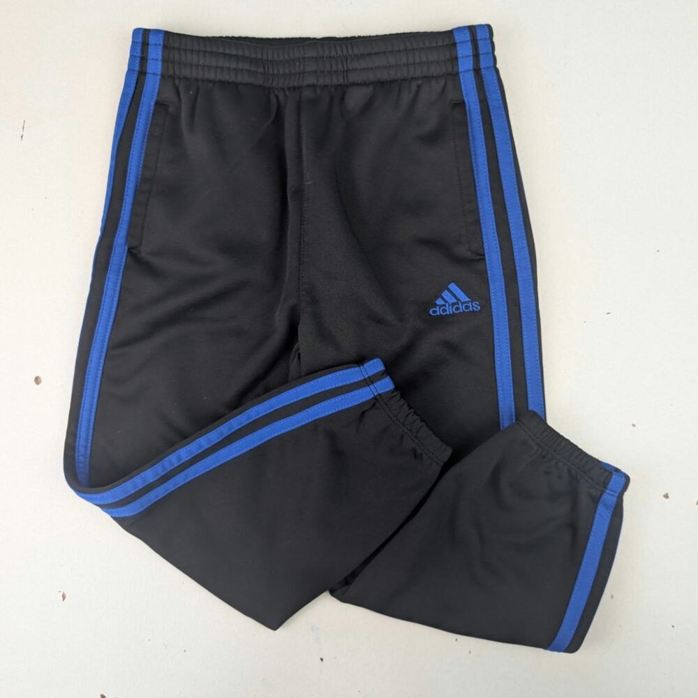 Nike Toddler 4 Black & Blue 3 Stripe Athletic Jogger Pants